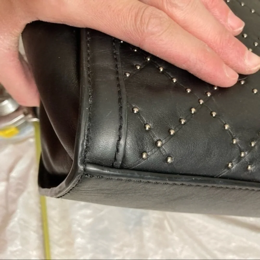 Michael kors black leather studded  Selma bag